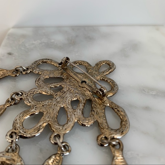 Vintage Gold plated Classic filagree Brooch - Picture 7 of 8